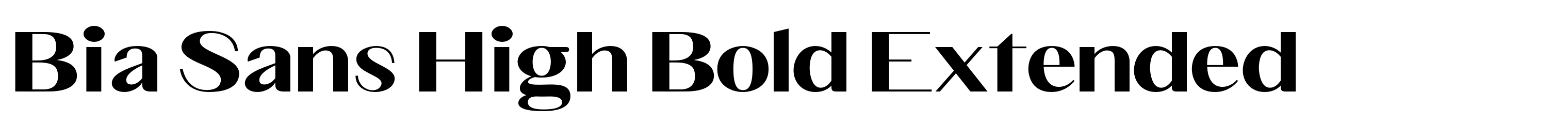 Bia Sans High Bold Extended